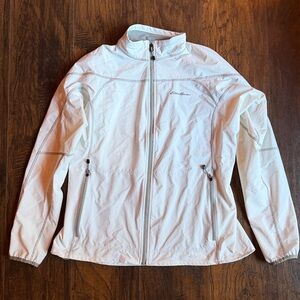 Eddie Bauer Jacket Womens Tall XL White First Ascent Softshell Full Zip (N1)
